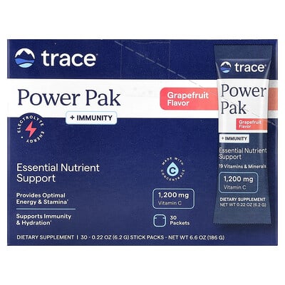 PowerPak + Immunity, Grapefruit, 30 Stick Packs, 0.22 oz (6.2 g) Each