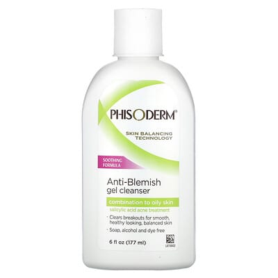 Гель-очиститель pHisoderm Anti-Blemish Gel Cleanser 6 fl oz (177 ml)