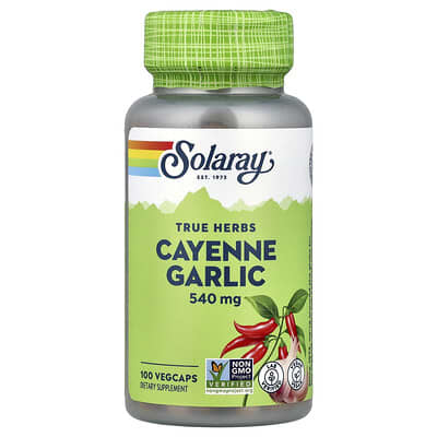 True Herbs Cayenne Garlic, 100 вегетарианских капсул