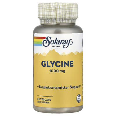 Глицин, 1,000 mg, 60 вегетарианских капсул
