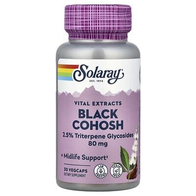 Vital Extracts, Black Cohosh, 30 вегетарианских капсул