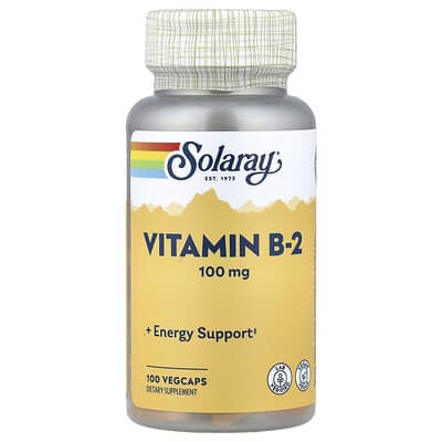 Витамин B-2 Solaray, 100 mg, 100 VegCaps