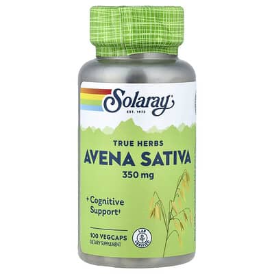 Solaray True Herbs, Avena Sativa, 350 mg, 100 VegCaps