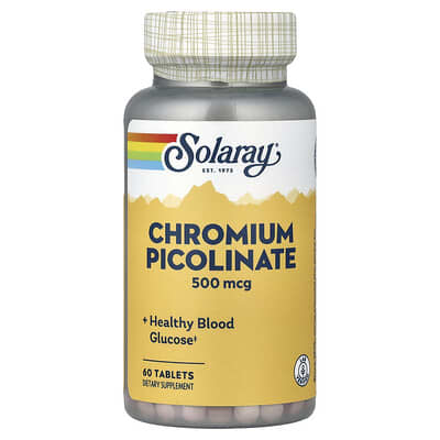 Chromium Picolinate, 500 mcg, 60 Tablets