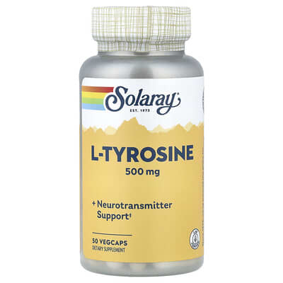 L-Tyrosine, 500 mg, 50 вегетарианских капсул