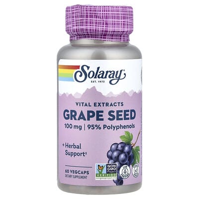 Vital Extracts, Grape Seed, 60 вегетарианских капсул