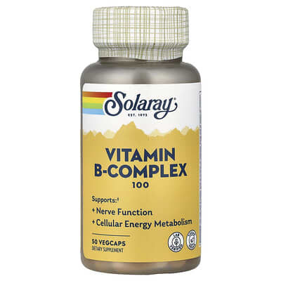 Solaray Vitamin B-Complex 100, 50 вегетарианских капсул