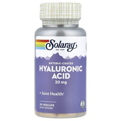 Гиалуроновая кислота Solaray Enteric-Coated, 30 VegCaps
