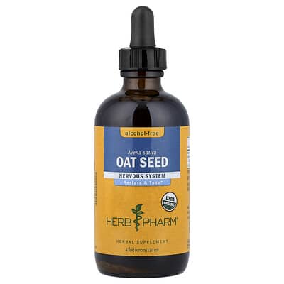 Масло семян овса Herb Pharm, Alcohol-Free, 4 fl oz (120 ml)