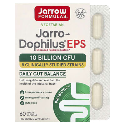 Jarro-Dophilus® EPS, 60 вегетарианских капсул (5 Billion CFU в капсуле)