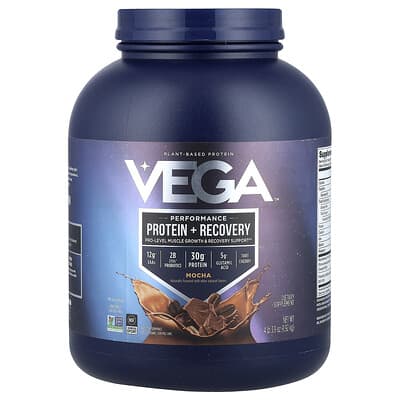 Vega растительный протеин, Performance Protein + Recovery, Mocha, 1.92 kg