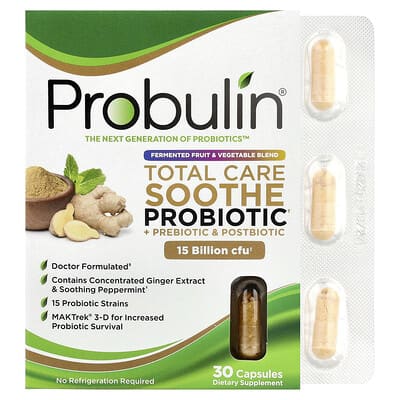 Пробиотик + пребиотик + постбиотик Probulin Total Care, 30 Capsules