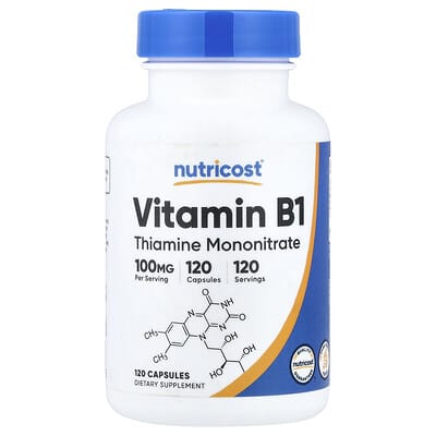 Vitamin B1, 100 mg, 120 Capsules