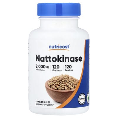 Наттокиназа, 100 mg (2,000 FU), 120 капсул