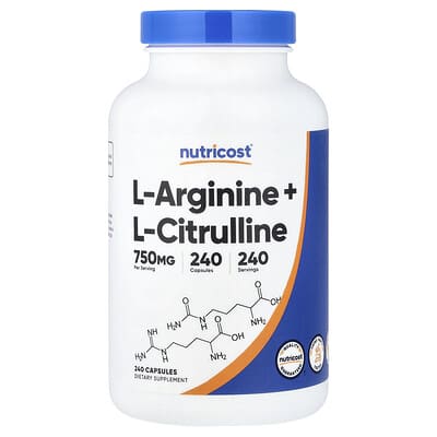 L-Arginine + L-Citrulline, 240 капсул