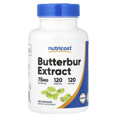 Экстракт Butterbur, 75 mg, 120 Capsules