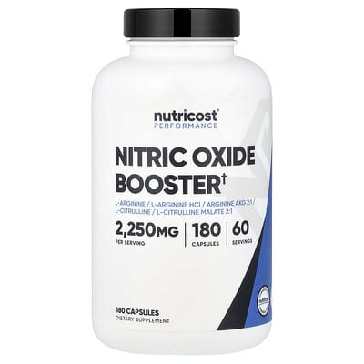 Nutricost Performance, Nitric Oxide Booster, 180 капсул