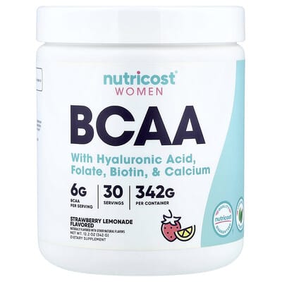 Nutricost Женский BCAA, Strawberry Lemonade, 12.2 oz (342 g)