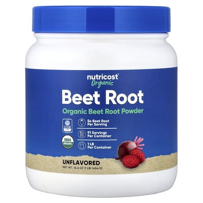 Nutricost Органический порошок свеклы, без вкуса, 16 oz (454 g)
