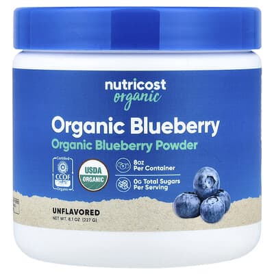 Organic Blueberry Powder без вкуса 8.1 oz (227 g)
