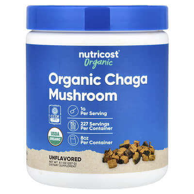 Organic Chaga Mushroom, Unflavored, 8.1 oz (227 g)
