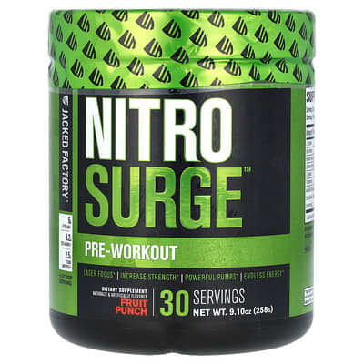 Nitro Surge™, Pre-Workout, Fruit Punch, 8.89 oz (252 g)