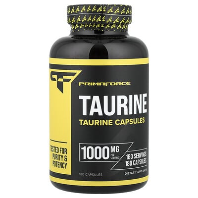 Таурин, 1,000 mg, 180 капсул