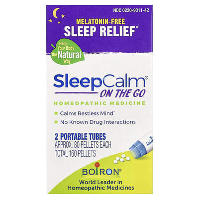 SleepCalm® On The Go, 2 портативных тюбика по 80 гранул