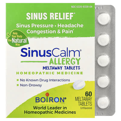 Boiron SinusCalm® Allergy, без вкуса, 60 таблеток для рассасывания