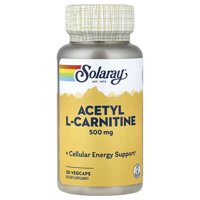 Ацетил-L-карнитин, 500 mg, 30 веганских капсул