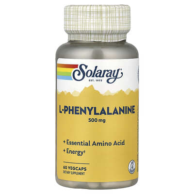 Solaray L-Phenylalanine, 500 mg, 60 вегетарианских капсул