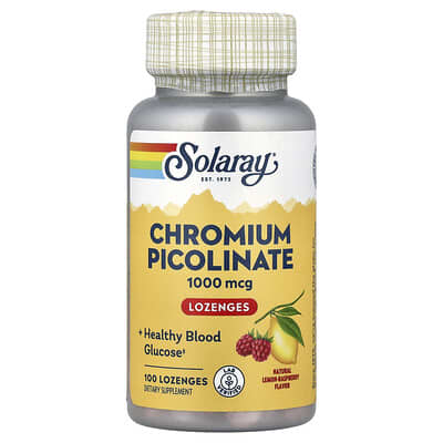 Chromium Picolinate Lozenges, Natural Lemon-Raspberry, 1,000 mcg, 100 Lozenges