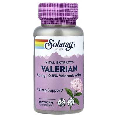 Vital Extracts, Valerian, 60 вегетарианских капсул