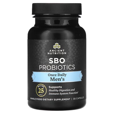 Ancient Nutrition Мужские SBO Probiotics, 25 Billion CFU, 30 капсул