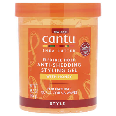 Гель для укладки Cantu Shea Butter с медом, эластичная фиксация, 18.5 oz (524 g)