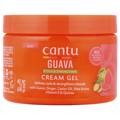 Cantu Guava Cream Gel гель для укладки и укрепления волос, 12 oz (340 g)