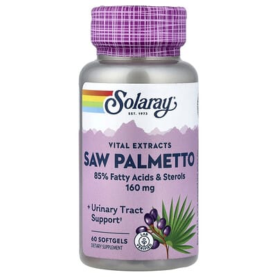 Solaray Saw Palmetto, 160 mg, 60 мягких капсул