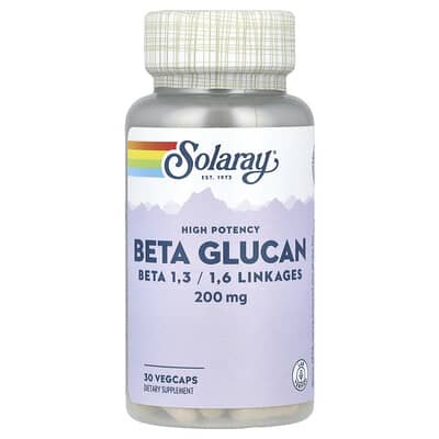 Высокоэффективный бета-глюкан, 200 mg, 30 VegCaps