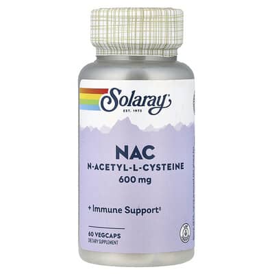 Solaray NAC, 600 mg, 60 вегетарианских капсул