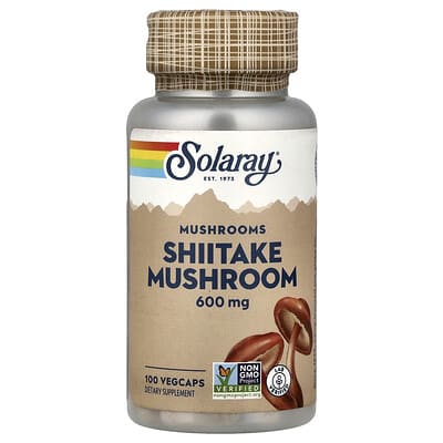 Грибы Шиитаке Solaray, 600 mg, 100 VegCaps