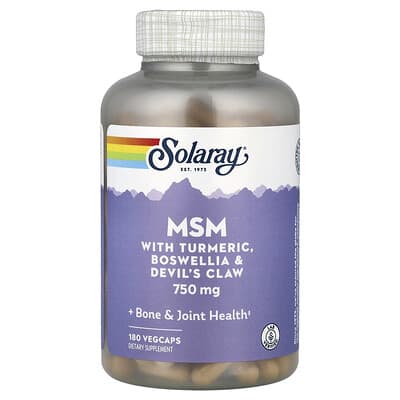 MSM с куркумой, босвеллом и когтем дьявола, 180 VegCaps