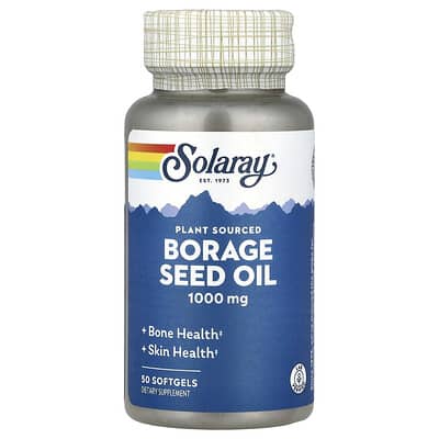 Масло семян бораго Solaray, 1,000 mg, 50 мягких капсул