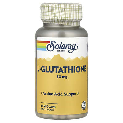 L-Glutathione, 50 mg, 60 вегетарианских капсул