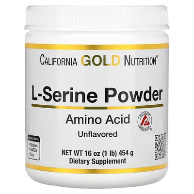 Порошок L-Serine, AjiPure Amino Acid, без вкуса, 1 lb (454 g)