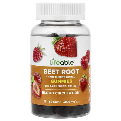 Gummies с экстрактом свеклы и терпкой вишни, Berry, 60 шт