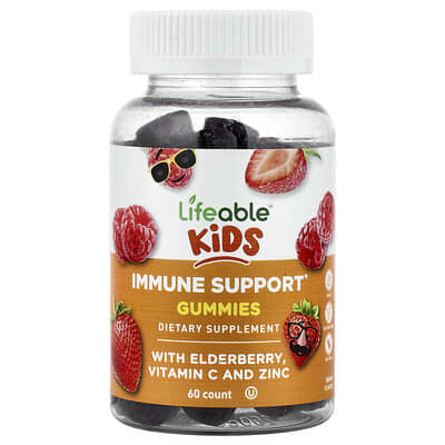 Kids, мармеладки для поддержки иммунитета, ягоды, 60 штук