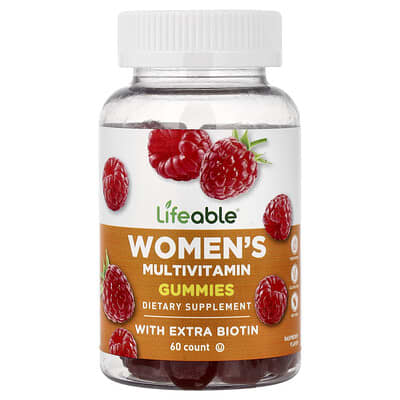 Женские витаминные мармеладки Lifeable, Raspberry, 60 Gummies