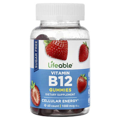 Lifeable Желейные витамины Vitamin B12 без сахара Strawberry 60 шт.