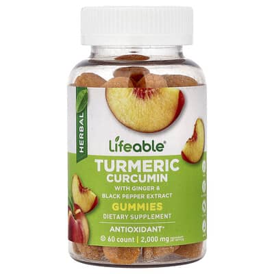 Желейные витамины Lifeable Turmeric Curcumin Peach 60 Gummies