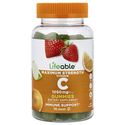 Vitamin C Gummies, Fruit, 90 Gummies (350 mg per Gummy)